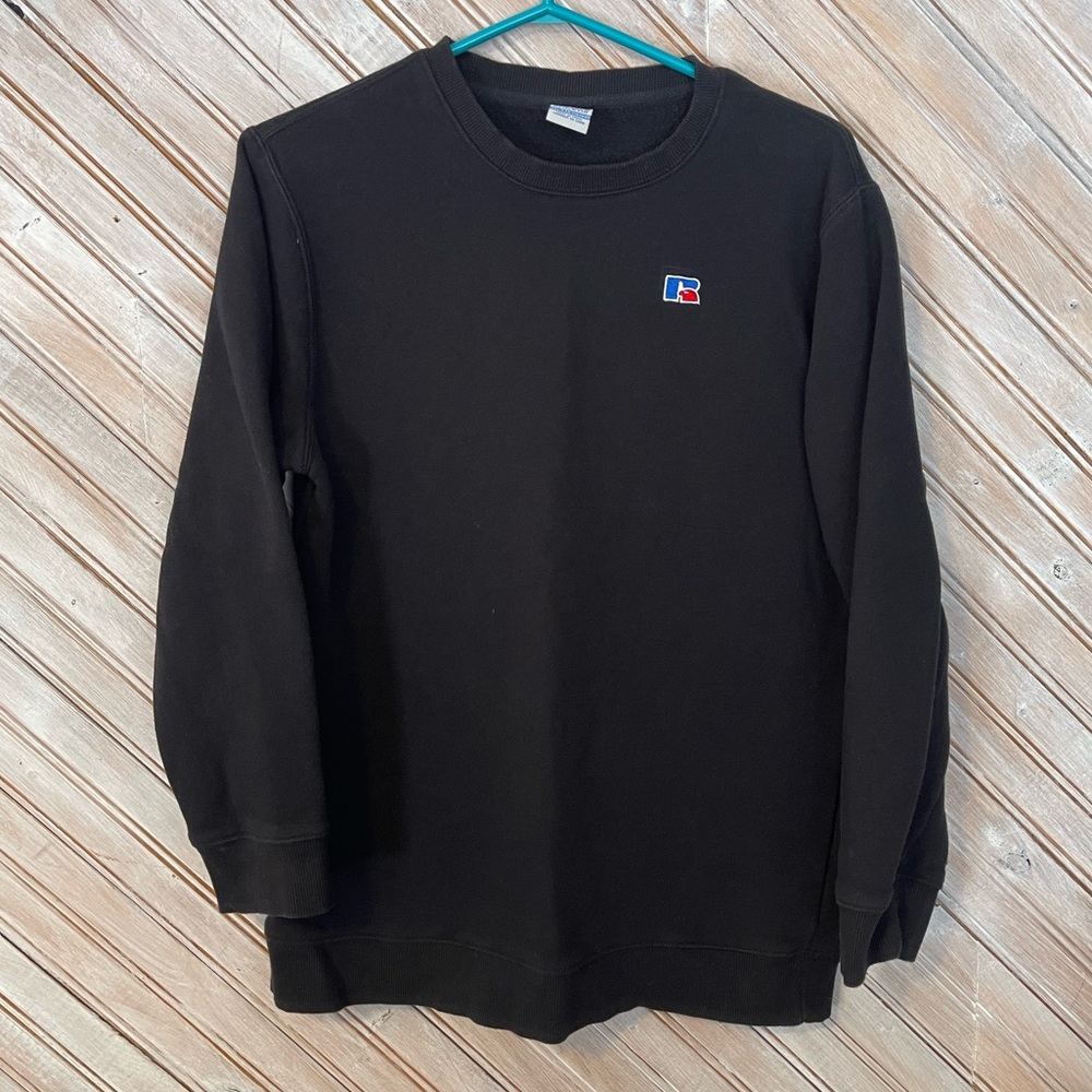 Russel Athletic black basic crewneck pullover sweater vintage youth XXL unisex